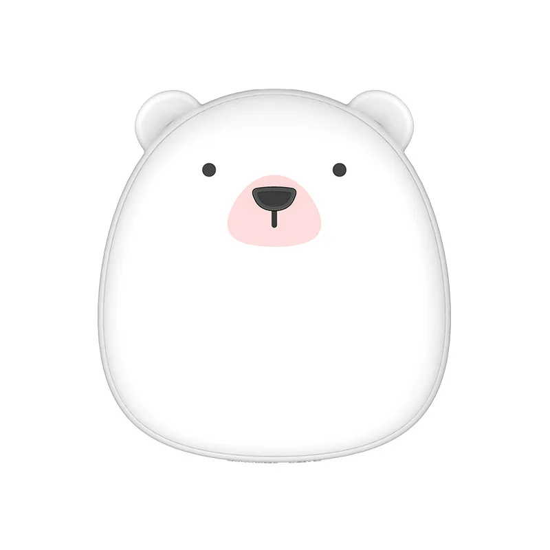 Polar bear Милый мультяшный Зимний мини-грелка для рук, портативный USB Перезаряжаемый Пингвин/белый медведь, 3600 мА/ч внешний аккумулятор, двусторонний быстрый нагрев - Цвет: Polar bear