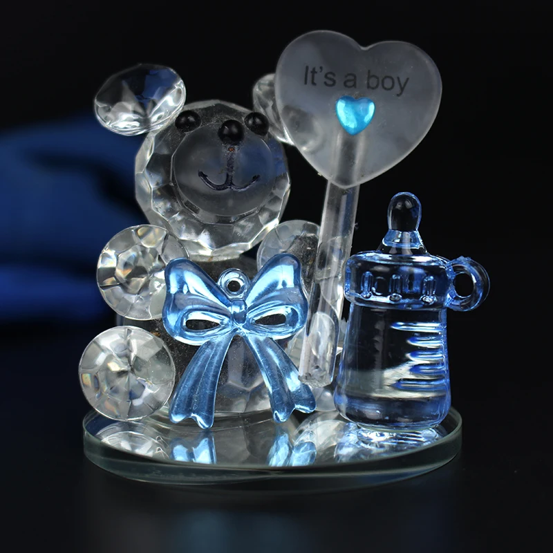 6 штук в партии восхитительный стеклянный медведь с молочной бутылкой для мальчиков и девочек детский душ Подарки для встречи