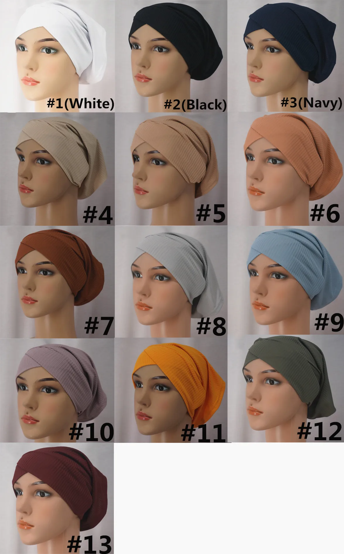 Elastic Muslim Women Inner Hijab Cap 