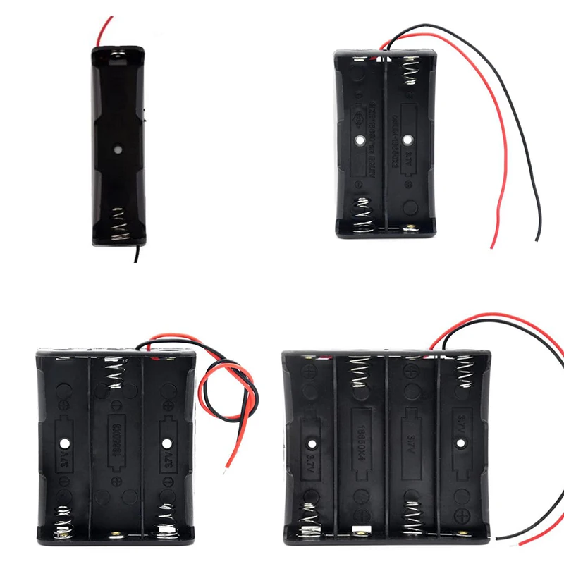 18650 Power Bank Case 1X 2X 3X 4X 18650 Battery Holder Storage Box Case 1 2 3 4 Slot Batteries Container With Wire Lead battery storage box battery case power bank box battery holder power bank case charging treasure box battery box