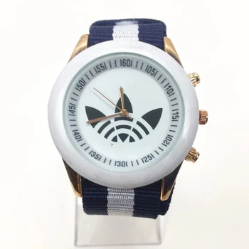 

New Fashion Sports Brand Quartz Watch Unisex Multicolor Nylon Cloth Watchband Wristwatch Simple Designer Women Clock Reloj Mujer