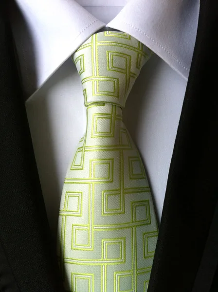 8 см Классический Полосатый клетчатый галстук высокого качества желтый зеленый синий деловой Свадебный галстук Модный повседневный жаккардовый мужской галстук - Color: A13