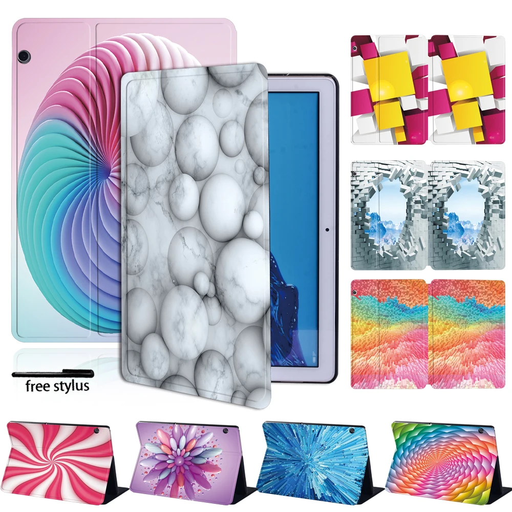 

Tablet Case For Huawei MediaPad T3 8.0 / T3 10 9.6 / T5 10 10.1 Ultra-thin leather Protective Case With Support Function + Stylu