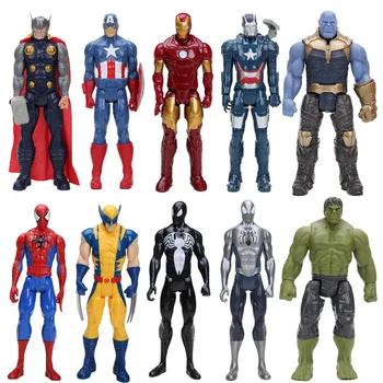 

30cm the Avengers super Hero Spider-man spider man thor iron man captain america PVC Action Figure Movable Model Toy