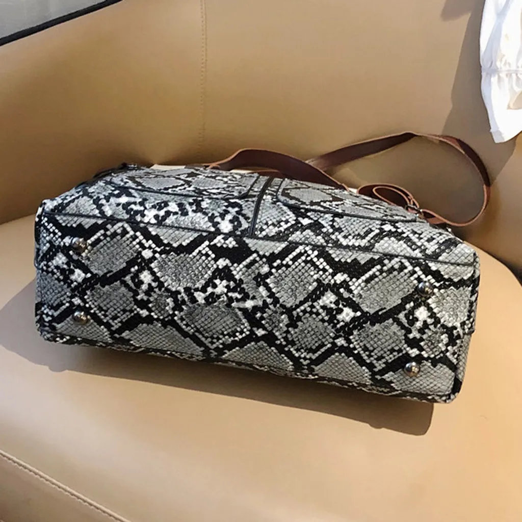 Змеиные сумки женские кожаные подушечки для маникюра хозяйственные сумки на плечо мягкие с ручками на змейке телефон сумка bolsa feminina