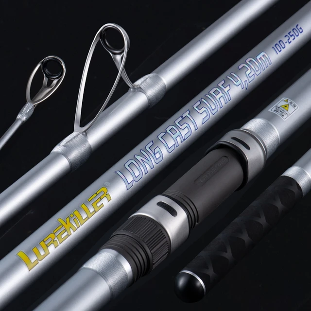 Lurekiller-Cañas surf casting, caña japonesa completa con de y tensión de  46T con 3 secciones de carbono de 80-150G/100-250G con unión Fuji, varillas  de pesca, 4,20 m - AliExpress