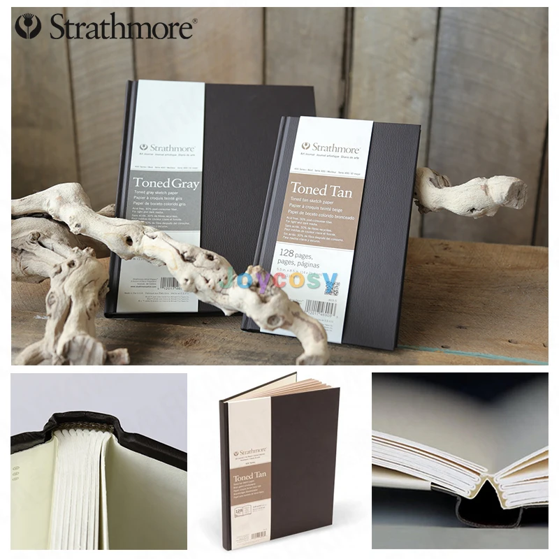 Strathmore 469-8 Hardbound Art Journal,128 Pages, 8.5 by 11, Toned Tan