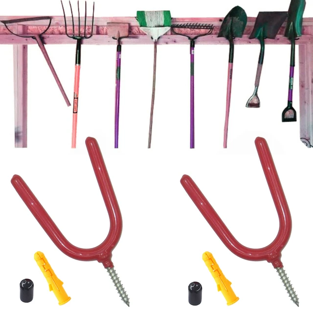 1 Porte-outils De Garage Robuste Avec 3 Pinces Et 4 Crochets