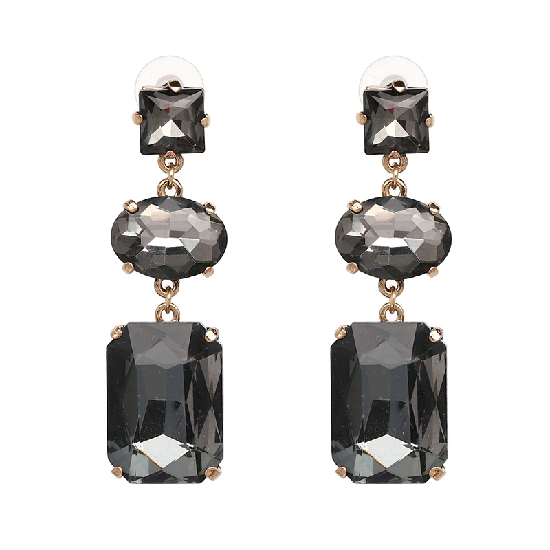 JURAN Hot Brand Bling Mixed Color Crystal Drop Earrings for Women Rhinestone Fashion Jewelry Bridal Party Wedding Earrings Gifts