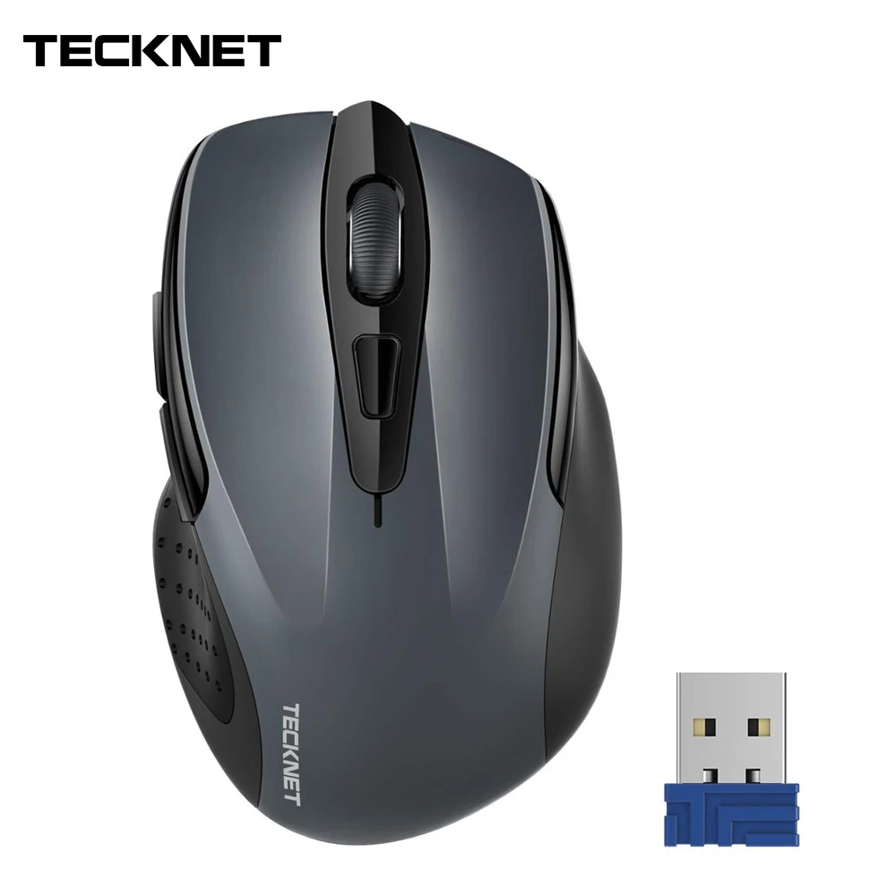 TeckNet USB Беспроводная мышь 2600DPI Регулируемый приемник оптическая компьютерная 2 4