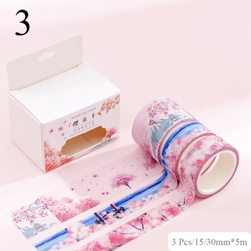 3 шт./компл. милый Единорог лента Washi Kawaii КИТ малярный скотч Винтаж декоративная лента для наклейки Скрапбукинг канцелярские ленты - Цвет: 3