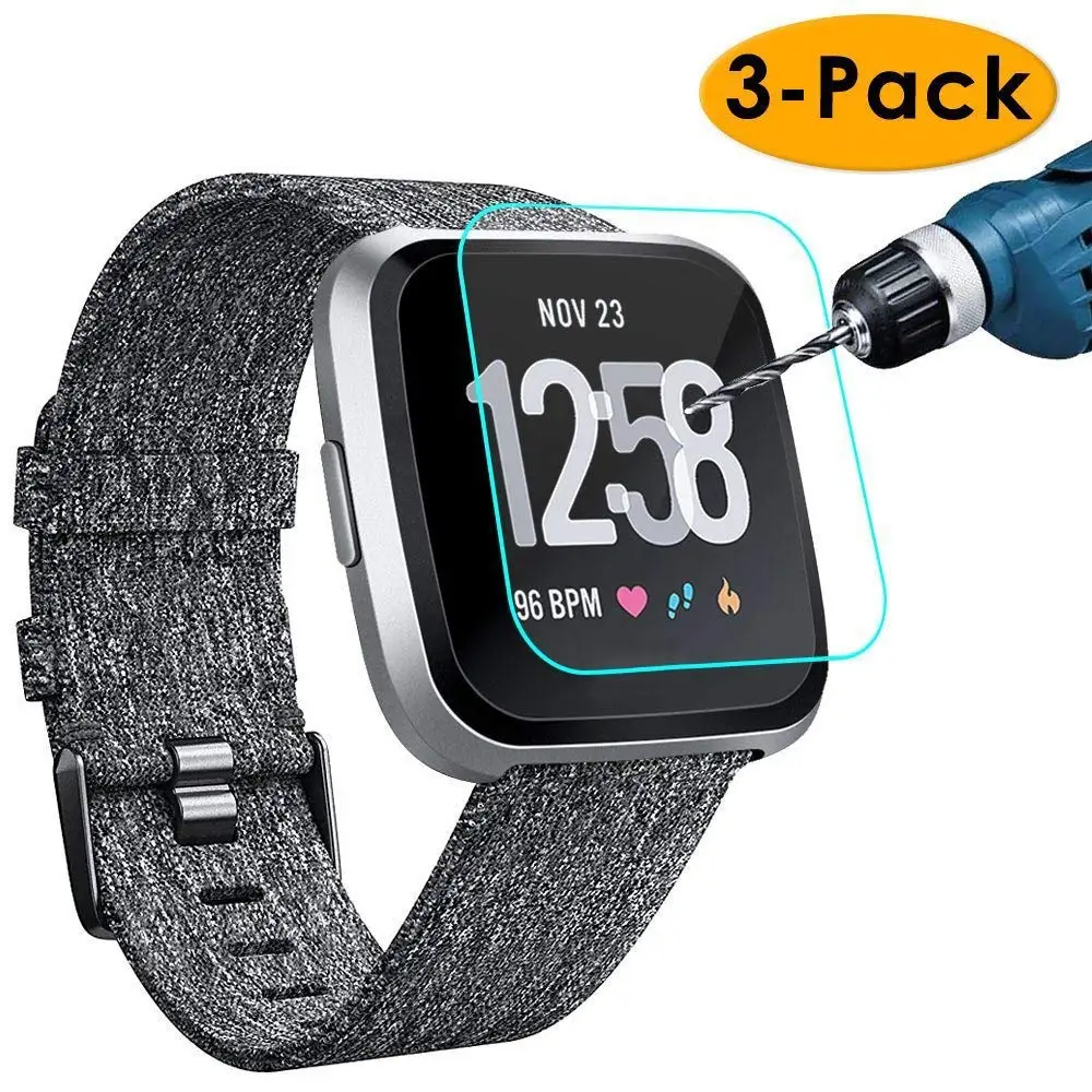 

AWINNER Screen Protector Film for Fitbit Versa Tempered Glass Screen Protective Film for Fitbit Versa Smart watch Accessories