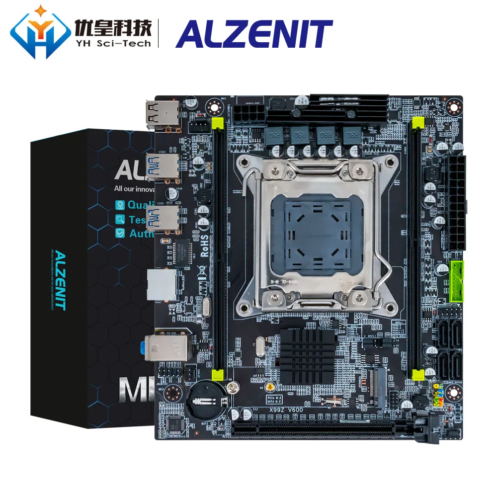 Материнская плата ALZENIT X99I CE5 Intel C612 X99 LGA 2011 3 Xeon E5 RECC REG DDR4 64 Гб M.2 NVME NGFF
