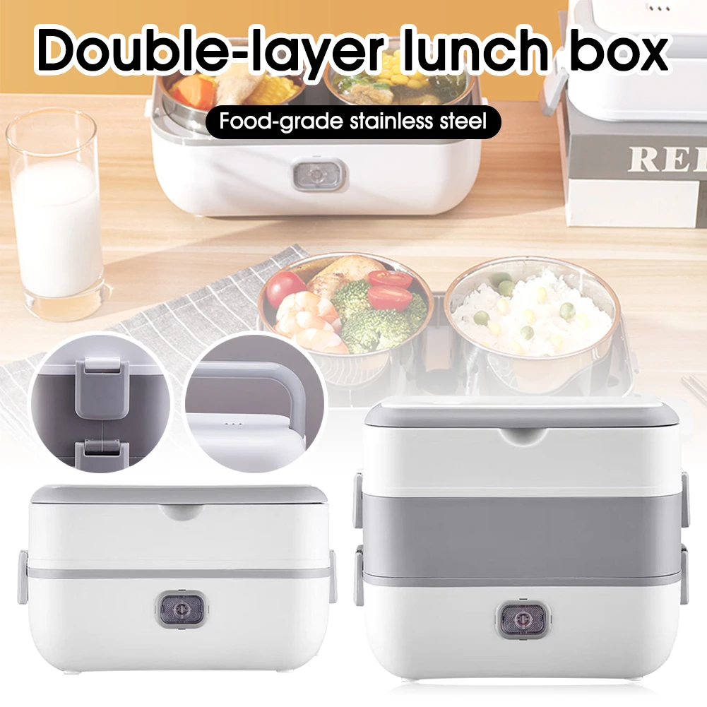 Cooking Lunch Box Electric Rice Cooker 2/4 Stainless Steel Liners