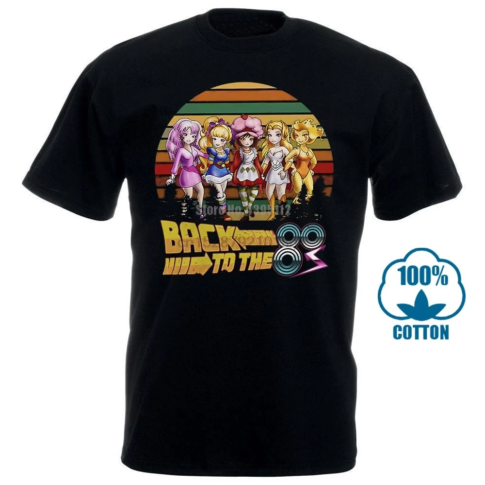 Jem Rainbow Brite клубника песочное обратно к 80S футболка Черная Мужская S 4Xl|Футболки| |