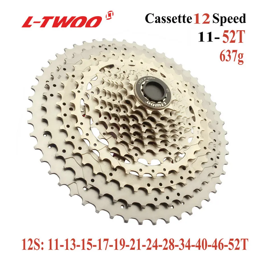 LTWOO zracing велосипедная кассета 9 10 11 12 скоростей MTB велосипед freewheel 11-36 T/11-42 T/46 T/11-50 T/11-52 T для ALIVIO/DEORE/SLX /XT - Цвет: LTWOO 12S 11-52T SLV