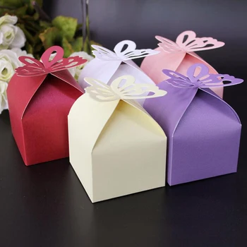 

10pcs Laser Cut Butterfly Shaped Paper Favor Gifts Candy Boxes Folding DIY Wedding Christmas Birthday Party Baby Shower Supplies