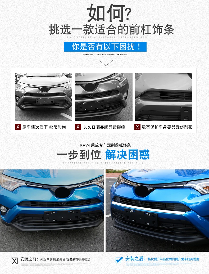 BeingWins автомобильный Стайлинг для Toyota Rav4- автомобильный передний бампер накладка протектор декоративные аксессуары для интерьера