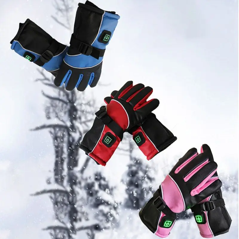 Зимние электрические перчатки, Usb нагревательные перчатки, мотоциклетные нагревательные перчатки, 4000 мАч, литиевая батарея, переключатель зарядки, Спорт на открытом воздухе