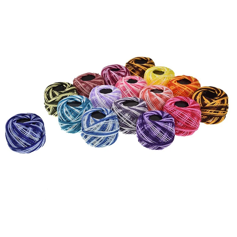 16 Colors Cross Stitch Thread Embroidery Sewing Thread Diy Hand-Knitted Patch Sewing Supplies