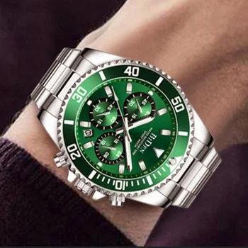 

2019 New Fashion Mens Watches with Stainless Steel Top Brand Luxury Sports Chronograph Quartz Wrist Watch Men Relogio Masculino