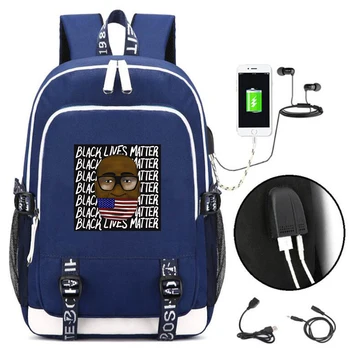 

Fashion Hot Sale Black Lives Matter Backpack Men Rucksack Canvas Travel Black Large capacity Casual Bags Student Bags