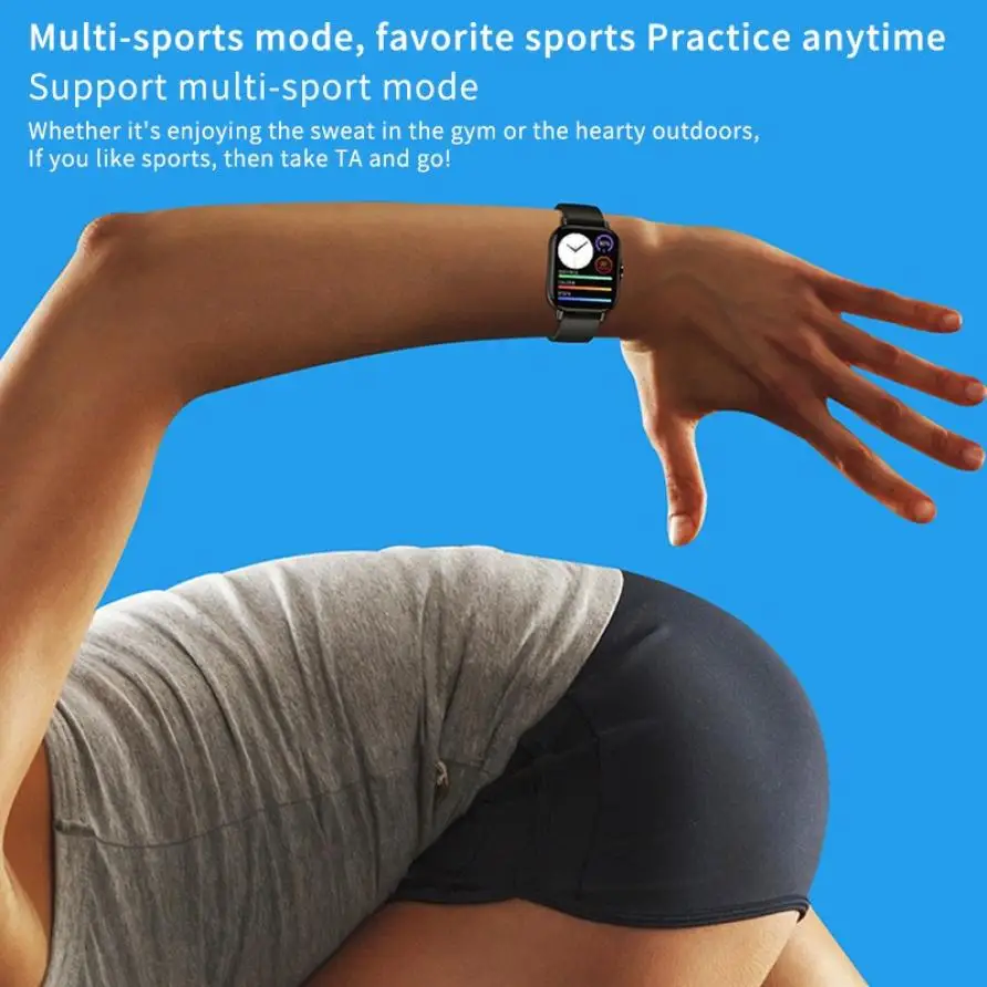 DT94 1.78 inch Bluetooth Call Smart Watch Full Touch Blood Pressure Heart Rate Monitor Smartwatch Wristband for Android IOS