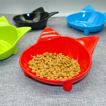 

Anti-slip Pet Supplies Cat Bowl Water Bowl Cat Ears Shaped Safe Portable Feeder PI669