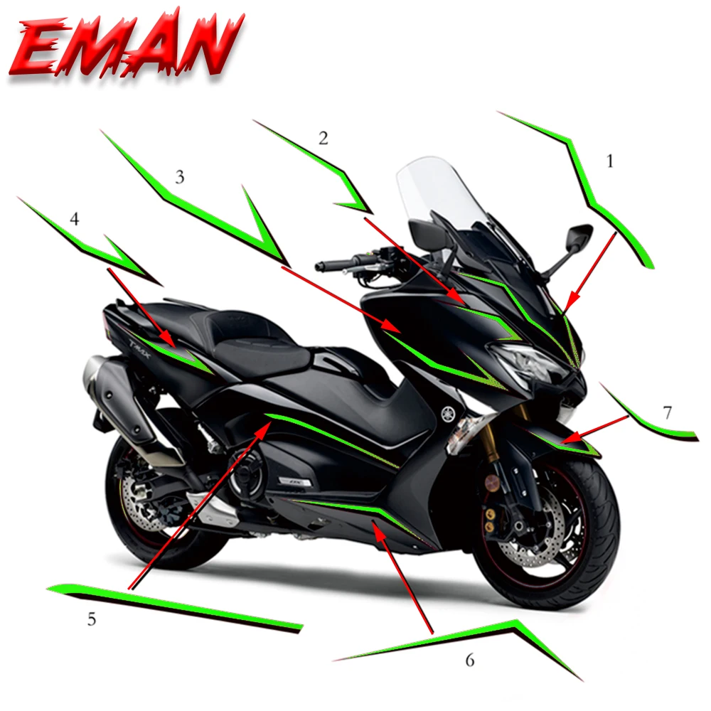 Labelbike 3D Gel Resin Sticker Kit For Yamaha T-Max 530 (2017-2019) | Tail Protection | Made In Italy