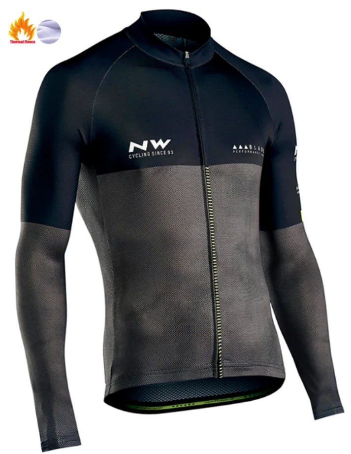 Ropa ciclismo теплая Зимняя Теплая Флисовая велосипедная одежда, мужская Трикотажная одежда, костюм для езды на велосипеде, MTB Одежда, комбинезон, комплект - Цвет: Winter Jersey