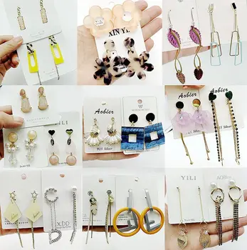 

30 Paris/lot novelty fashion women alloy earring lot vintage style cool design women jewelry earring wholesale 200731-91