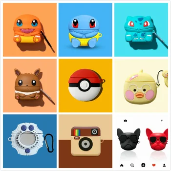 

3D Earphone Case for Huawei Freebuds 3 Case Silicone Cute Bear Dog Duck Cartoon Cover for Huawei Freebuds 3 Pro Cases Keychain