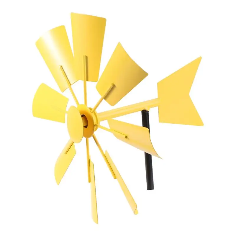Iron Windmill Yard Stakes Outdoor Rotating Decoration