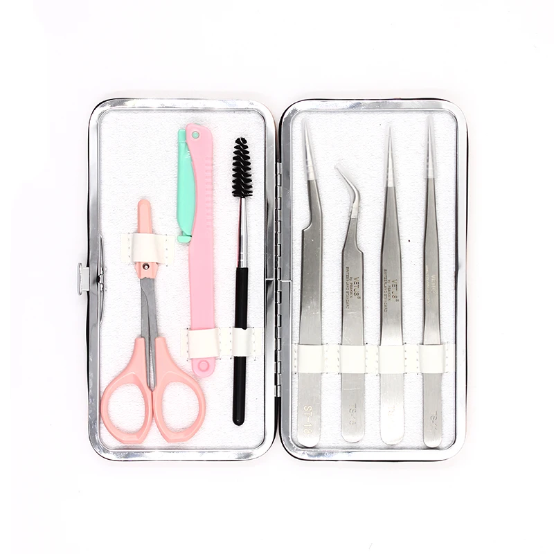 Eyelash Tweezers Makeup Eyelashes tweezer Storage Box Eyelash Extension Tweezers Case Cosmetic Tool Bag For tweezer kit OEM