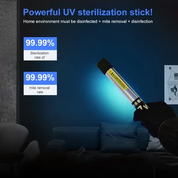 

Portable Handheld UV Disinfection Wand Lamp Disinfection Stick UV Mask Germicidal Lamp Rod Sterilizer Mites Light Lamp