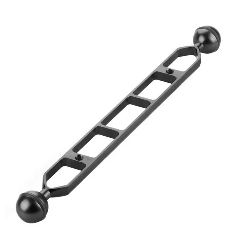 Black 11 Inch Алюминиевый алюминиевый сплав двойной шаровой головкой шарнирное крепление для камеры для подводного дайвинга оборудование для фотосъемки для Go Pro - Цвет: Black 11 Inch