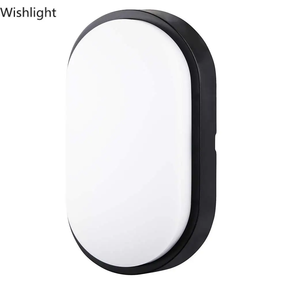 

Moistureproof Modern LED Wall Light Outdoor Front Porch Ceiling Lamps Surface Mounted Oval for Garden Bathroom Lighting 20W