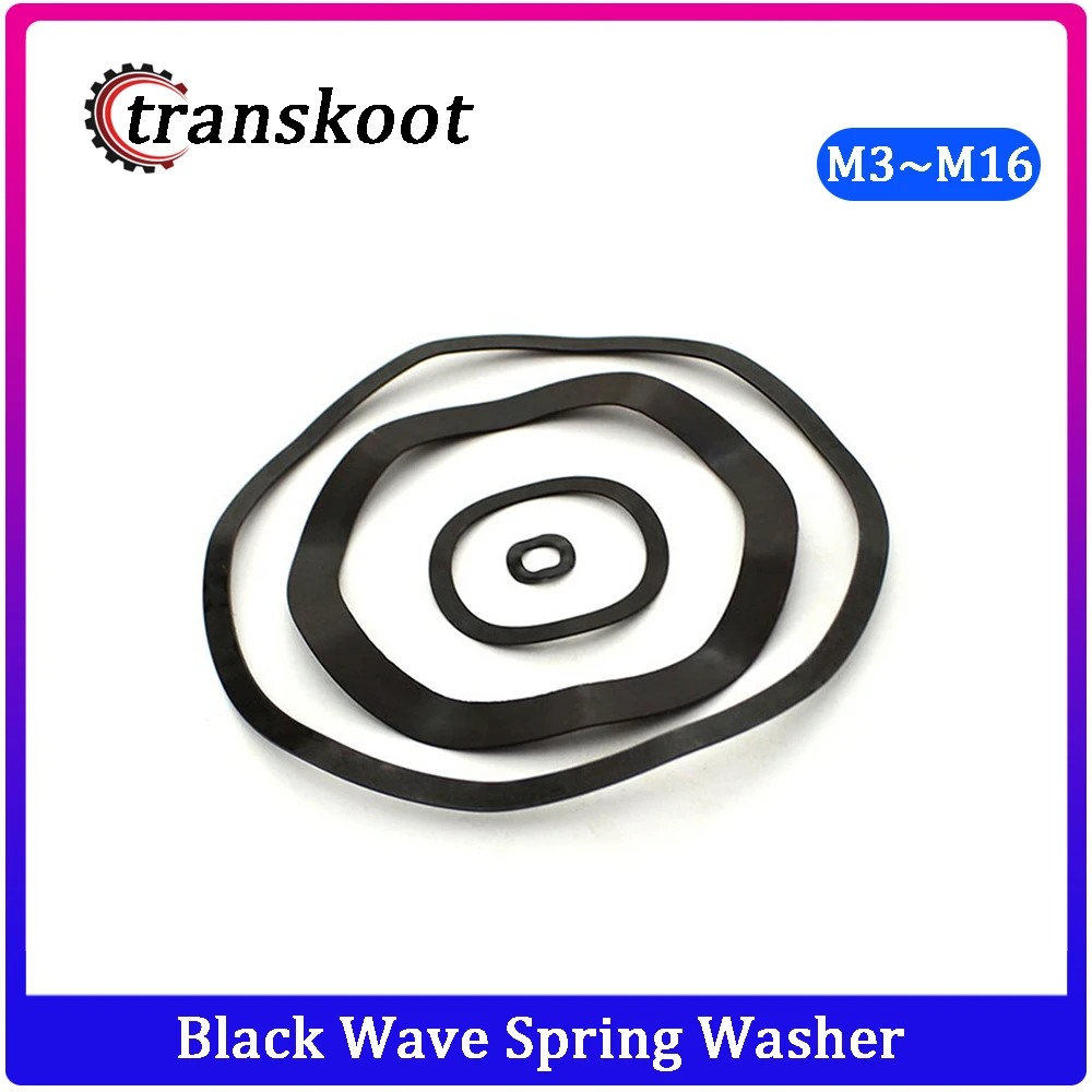 JG1950 550pc Black Steel 65mn Wave Gasket 3 Wave Spring Washer Assortment 