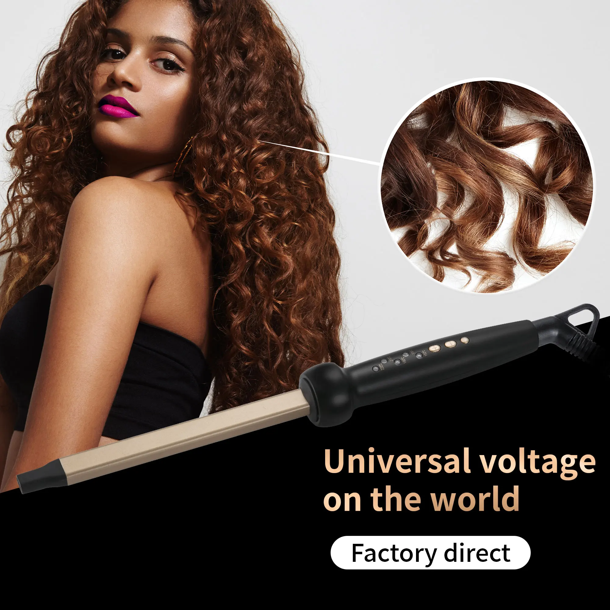 vacilar pera flor cone cerâmica curling wand