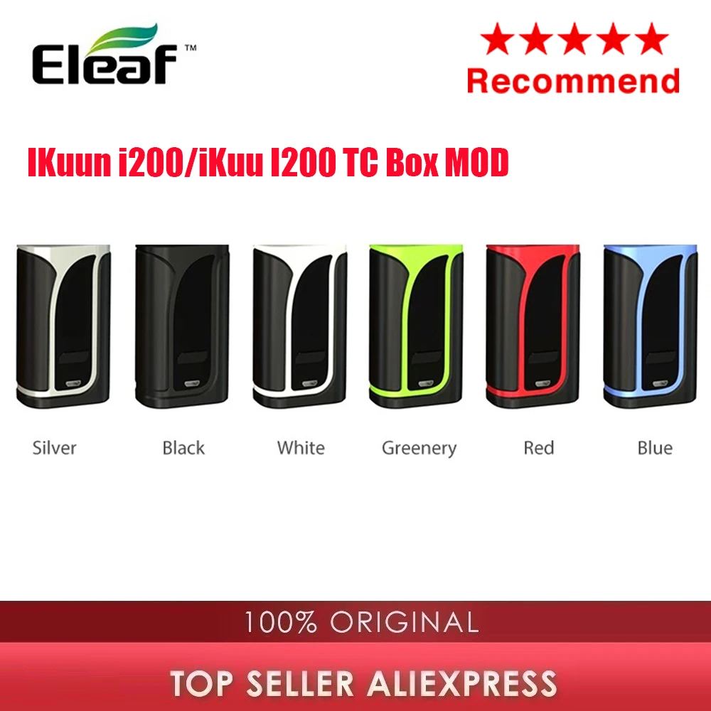 Оригинальный Eleaf IKuun I200 / ikuu i200 TC бокс мод 4600 мАч батарея Макс 200 Вт Лучший для Melo 4