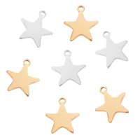 50Pcs/Lot Stainless Steel Blank Tags Tiny Star Charms Pendant DIY For Necklace Bracelet Jewelry Making Accessories 1