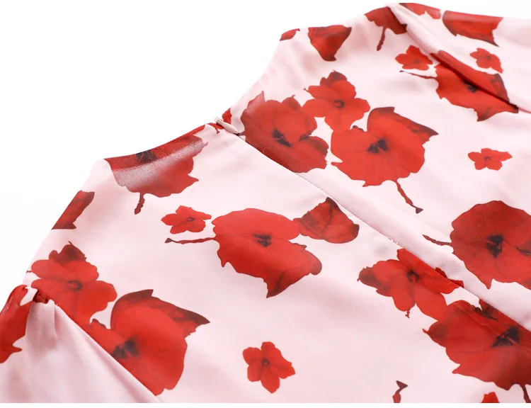 Delocah Women Autumn Dress Runway Fashion Sexy Deep V-neck Floral Print Back Zipper High Waist Elegant Casual Holiday Long Dress