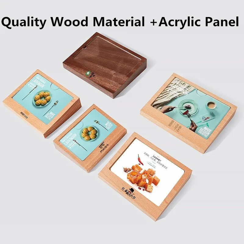

100*150mm Acrylic Table Mobile Phone Name Price Tag Menu Holder Advertising Stand Board Frame