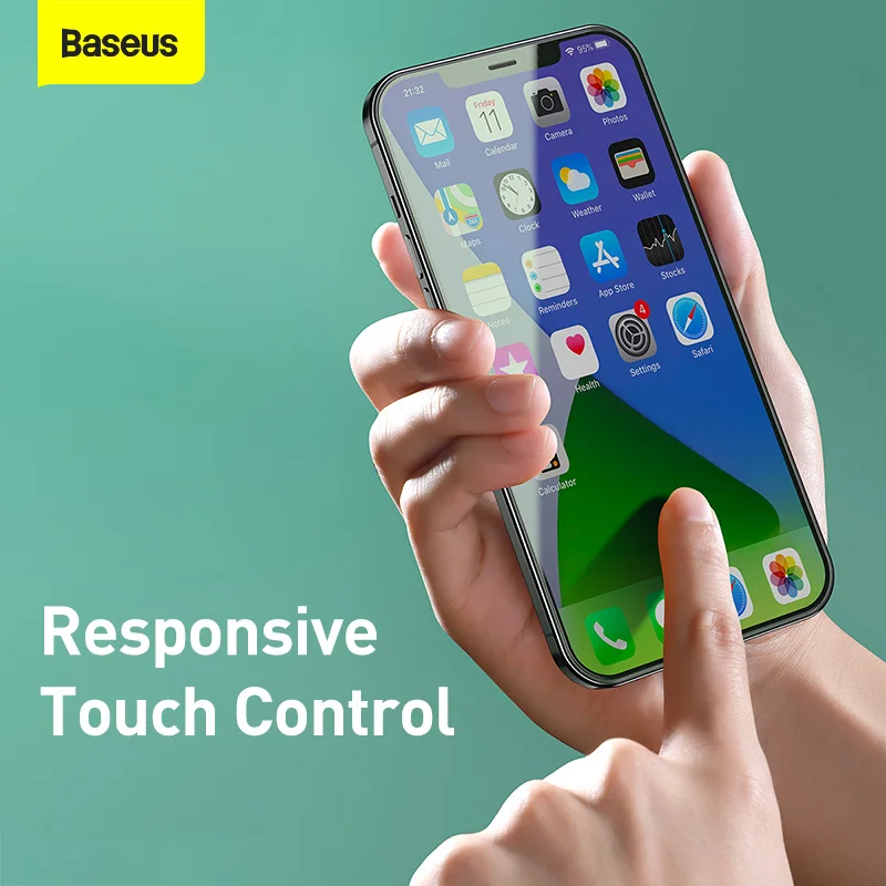 

Baseus 2 шт Защитная пленка для экрана для iPhone 12 Pro макс. 0,15 мм/0,3 мм полноразмерная стеклянная пленка прозрачная пленка из закаленного стекла