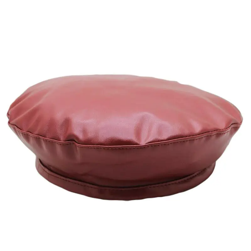 Vendita calda Donna Moda Solido Berretto in pelle PU Berretto Artista francese Caldo Berretto Donna Signore Tutto-fiammifero Cappello regolabile MIGLIORE_voghion.com