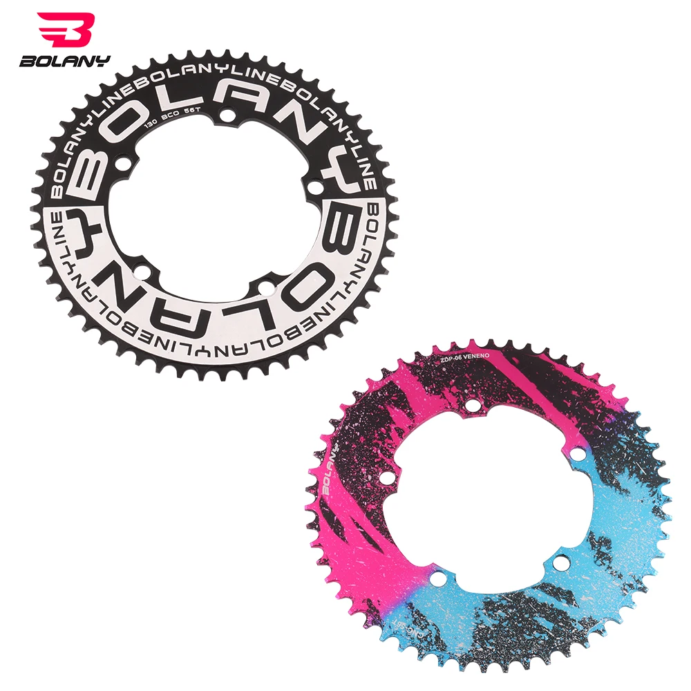 Bolany 130 bmx bmx bicicleta dobrável roda dentada ultraleve largura estreita anti-pendurado chapeamento de corrente ânodo 56t liga de alumínio 7075
