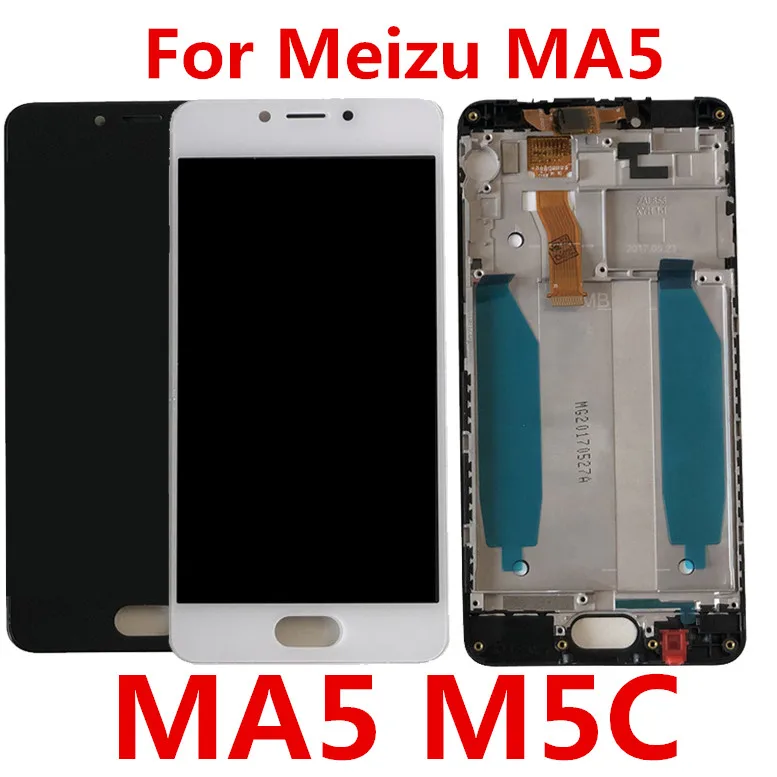 ЖК-экран 5 0 дюйма для Meizu MA5 M5C Meilan A5 5C дигитайзер сенсорной панели с рамкой в сборе