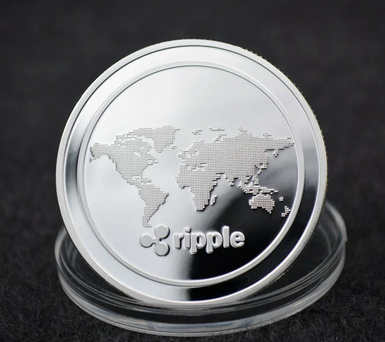 Пульсация XRP интернет тема значок Посеребренная Пульсация 40 мм сувенирная монета