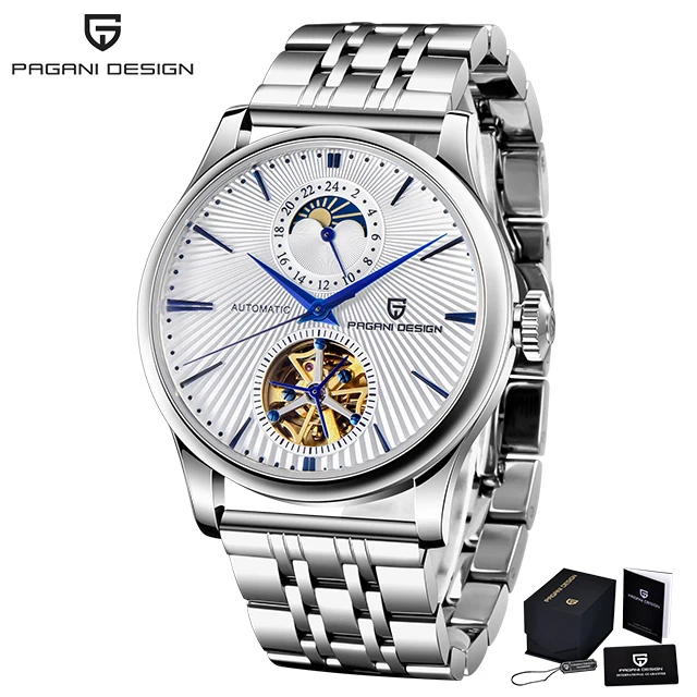 PAGANI DESIGN Top Marke Herrenuhr Mode Tourbillon Automatik Mechanische Uhr Herren Edelstahl Wasserdichte Uhr Relogio Masculino 