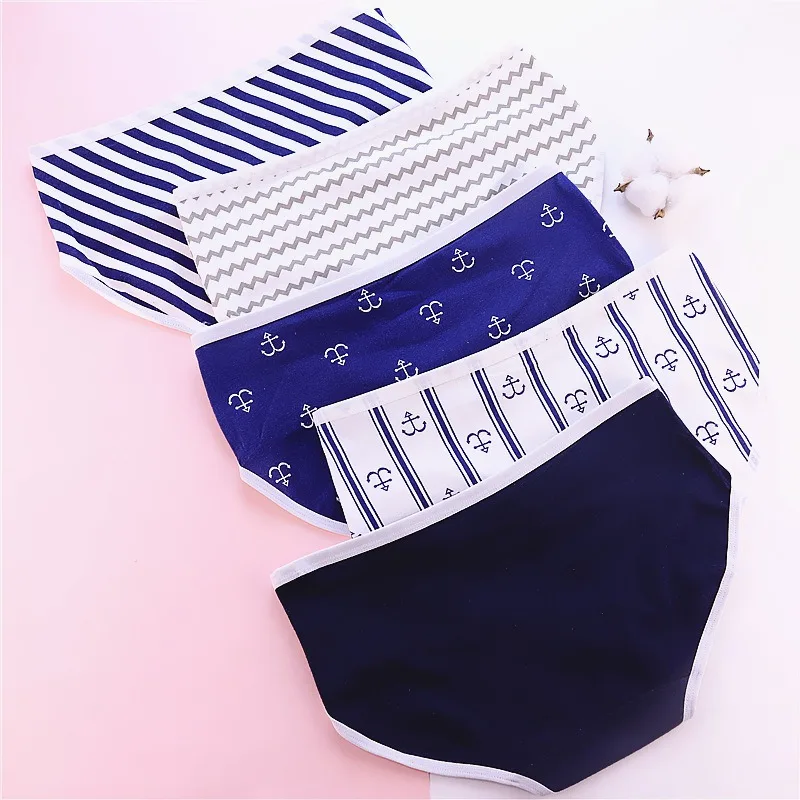 

Women Girl Printed Briefs Japanese Style Bow Cute Cotton Underwear Comfortable Mid-Rise Triangle Bottom Pants 2019 New